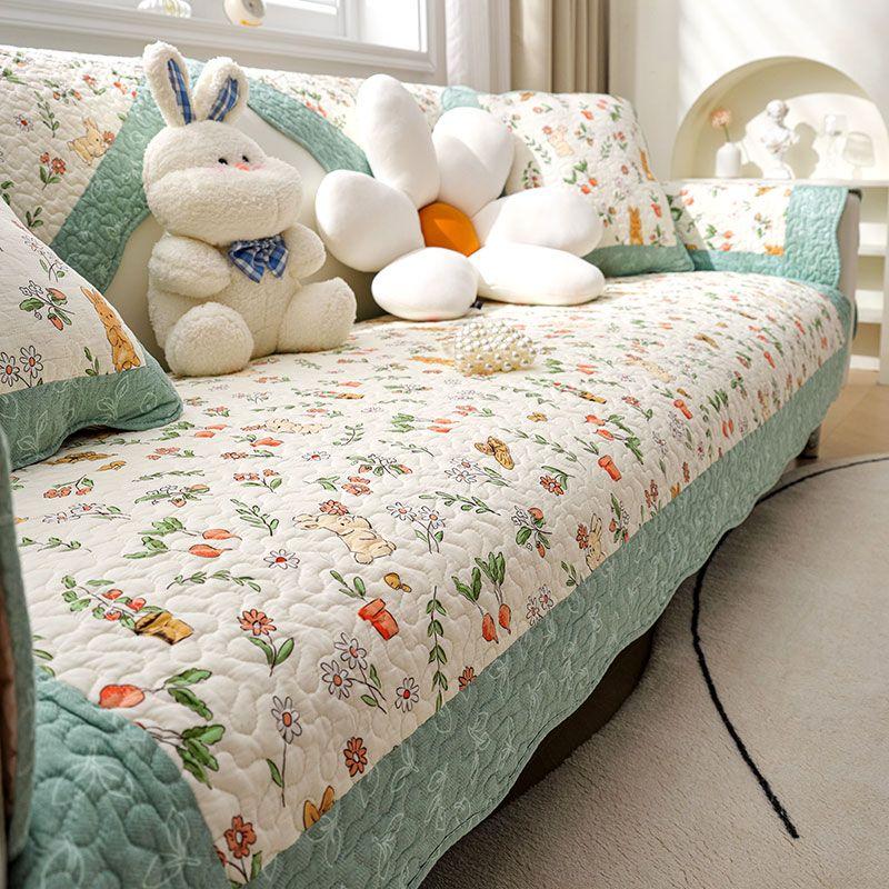 

Экспортный диванная подушка из чистого хлопка в корейском стиле, нескользящая, 2025, круглогодичная, нейтральная, хлопковая, минималистичная, современная, чехол на сиденье, чехол Spring 50*50cm pillow case (excluding core)