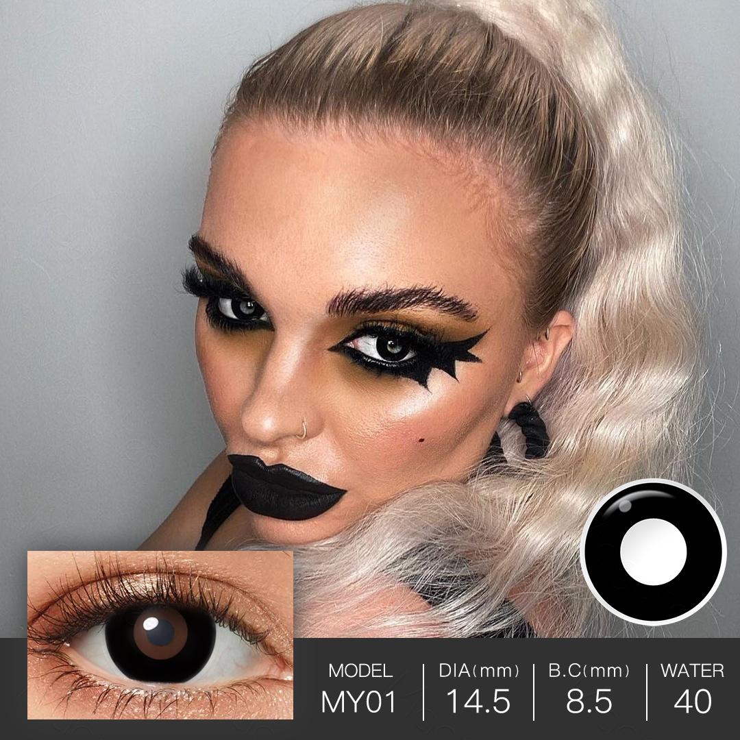 

Мягкие гидрогелевые цветные контактные линзы для Хэллоуина + контейнер для хранения MY01