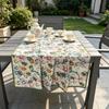 Festa di Natale Pranzo a Casa Cucina Rettangolare Cotone Lino Morbido Lavabile Tessuto Decorativo Tovaglia