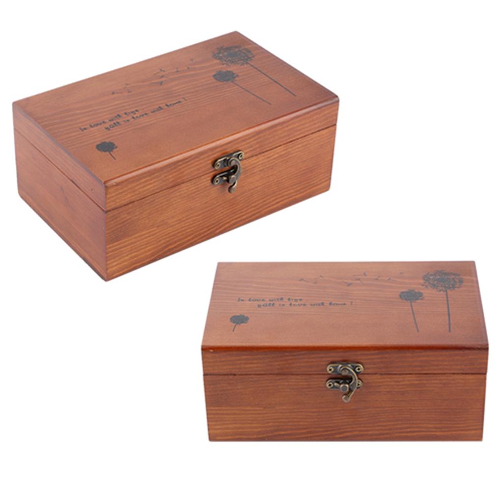 Household Vintage Wooden Sewing Box Needle Thread Storage Case Organizer DIY Sewing ToolsTaraxacum