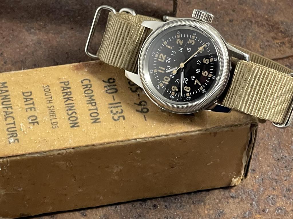 M.R.M.W. Men's Military Watch, Type A-17 Vintage, Khaki (Desert) Nylon NATO Strap