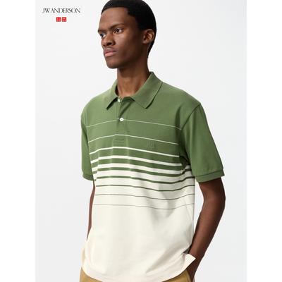 Japan Dry Kanoko Border Polo Shirt