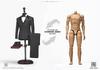 Scale Action Figure POPTOYS Male Suit Clothes and Shoes Set Masterpiece Version and Head Not [TOYBARJAPAN] 1/6 POP-X32 (Body Included)