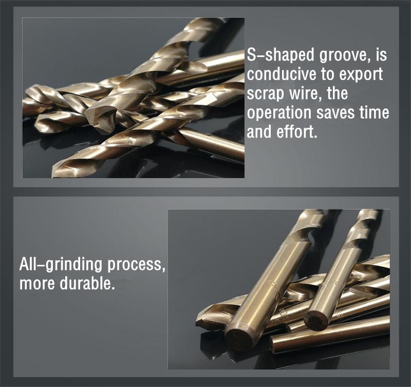 1-10mm HSS M35 Stainless Steel Twist Drills Metal Drill Cobalt Twist Drill Bit Set The Whole Ground Metal Reamer Hole Tools