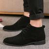 Fashion Winter Warm Suede Boots Men's Classic Short Boots Outdoor Soft, Anti slip, Durable Casual Sports Shoes Outdoor Oxford Boots