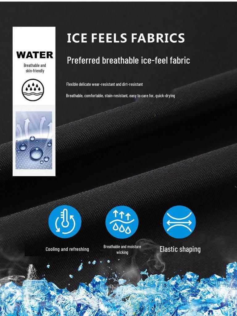 Men's Summer Ice Silk Quick-Dry Elastic Tapered Pants - Lightweight, Versatile, Casual Sportswear