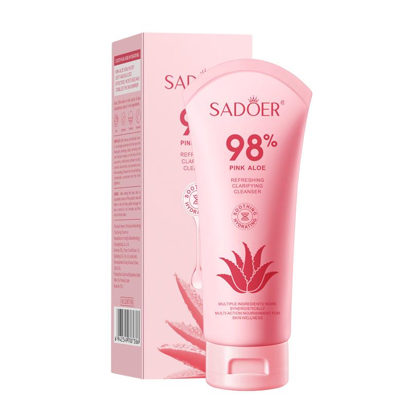 

Pink Aloe Vera Cleanser 100g Facial Hydrating Moisturizing Facial Cleanser Skin Care Products 1
