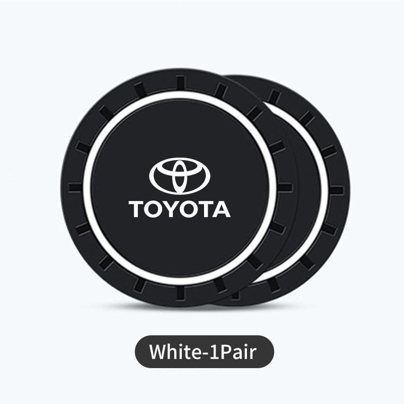 2026 New For Toyota 2pcs Silicone Car Water Cup Holder Coaster Anti Slip Pad Mat For Toyota Avalon Verso Fortuner 4Runner Highla