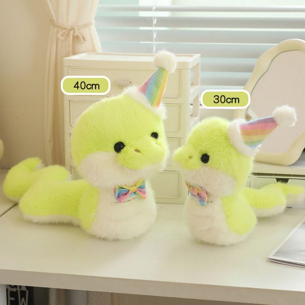 Birthday Hat Birthday Snake Year Mascot Toy Blessing Lucky Snake Plush Doll  Home Decor