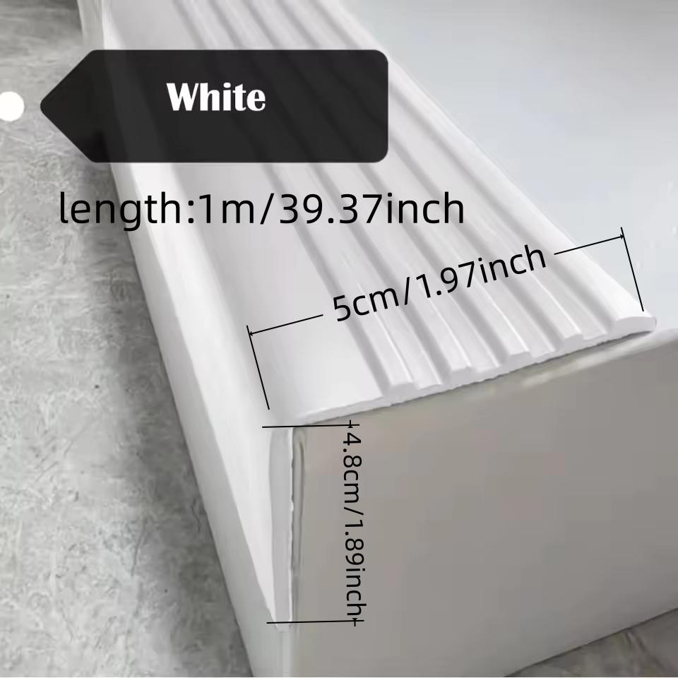 1PC 1mx9.8cm L-shape Stair Edge Protector Step Anti-skid Tape PVC Wrapped Corner Pressure Edge Strip for Indoor&Outdoor