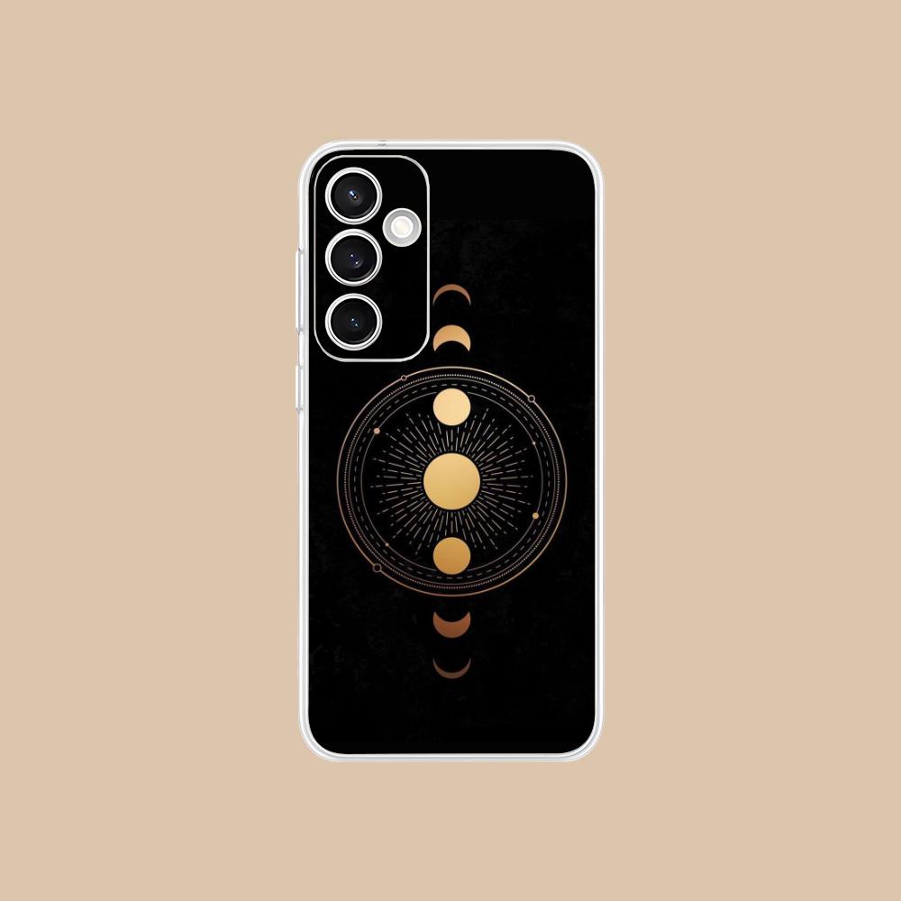 Sun Moon Mobile Cell Phone Case for Samsung Galaxy S25 S24 S23 S22 S21Plus FE Ultra Clear Colorful Cover Luxury Cellphones
