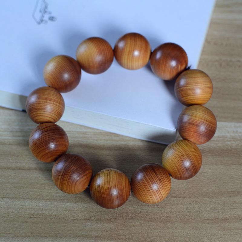 Fine Argentinian Green Sandalwood Single Circle Men's Bracelet Ethnic Style Sandalwood Buddha Pearl Bracelet Cultural Toy Bracelet