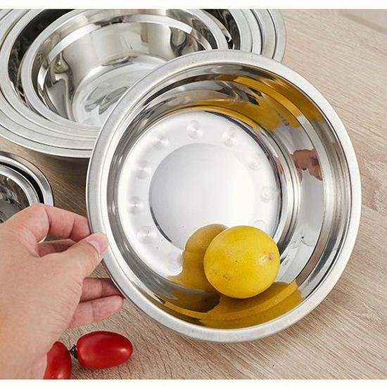 Multi-purpose Thickened Stainless Steel Non-Magnetic Bowl for Soup, Rice, Noodles, Pickles, and Egg Beating
