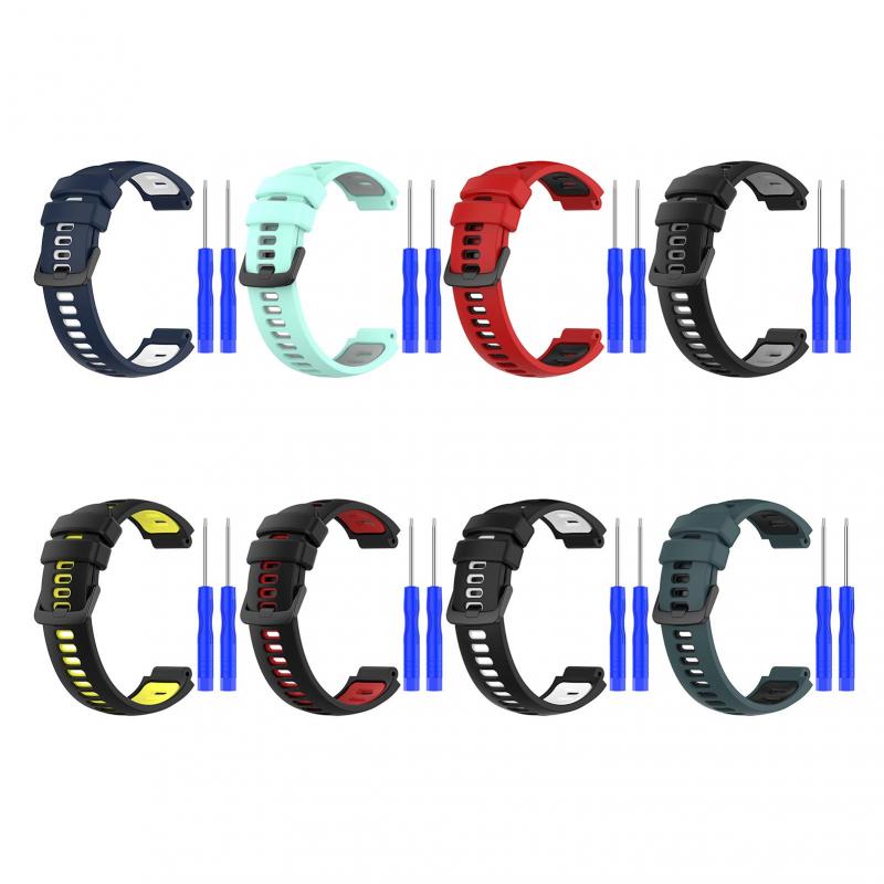 Silicone Strap For Garmin Forerunner 220/230/235/620/630 Strap Approach S20 S5 S6 Two-color Silicone Wristband