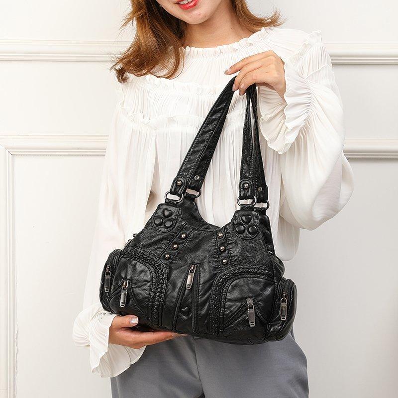 Retro Women's Handbag - Stylish, Large-capacity, Single-shoulder Crossbody Bag