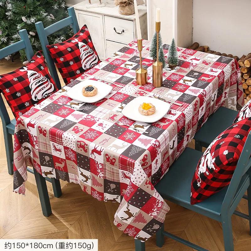 New Christmas Decorative Decoration Creative Christmas Printing Table Cloth Table Flag Christmas Desktop Decorative Supplies