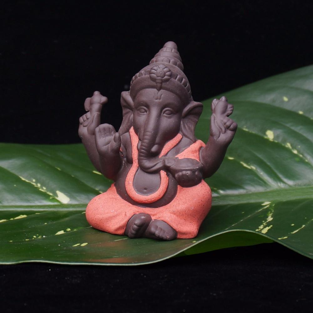 Ganesha Statue Buddha Monk Statue India Ceramics Arts Crafts Home Office Living Room Cabinets Decor Elephant God Home Decor