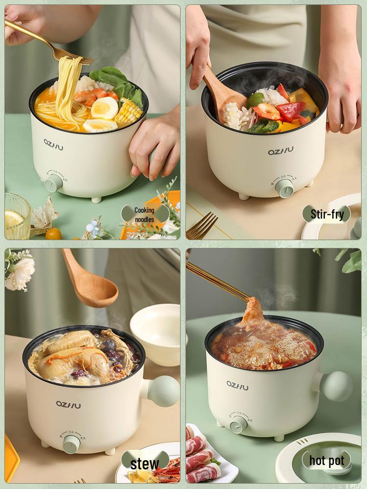 Compact Non-Stick Electric Cooking Pot for One Person - Ideal for Dorms, Apartments, or Small Spaces, Perfect for Noodles & More