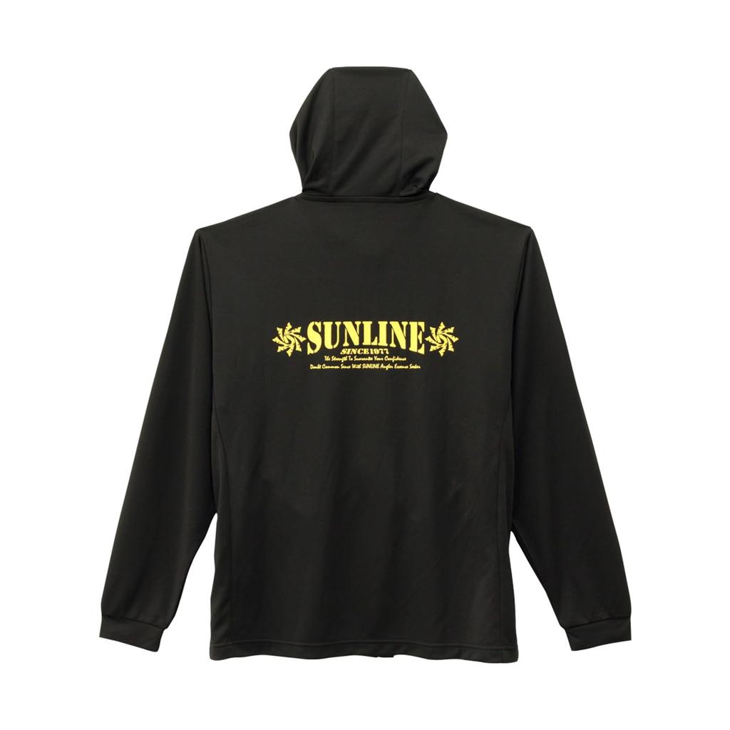 Sunline DRY Hoodie Black x Size L Full-Zip (Insect Repellent), SUW-15505DPK, Gold,