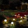 Solar Led Globe Garden Lights Ip65 Waterproof Outdoor Landscape Lighting For Pathway Patio Lawn Deck 1pc