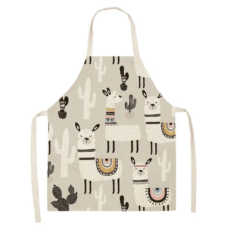1psc Camel Sheep Stone Print Linen Cloth Without a Dincapon Kitchen Apron In the Kitchen Kitchen Apron Apron Kitchen Apron