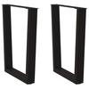 VidaXL Dining Table Legs V-Shape 2 Pieces Black 60 X (72-73,3) Cm Steel 4012640