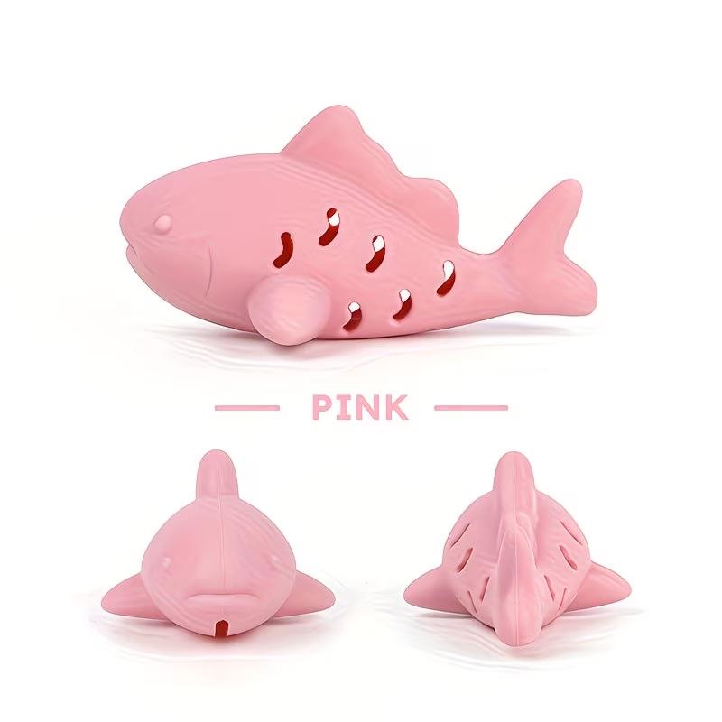 1pc Cat Feeding Slow Food Dispenser, Small Fish Shaped Leakage Toy, Soft Silicone Material, Can Be Used for Freeze-drying Cats