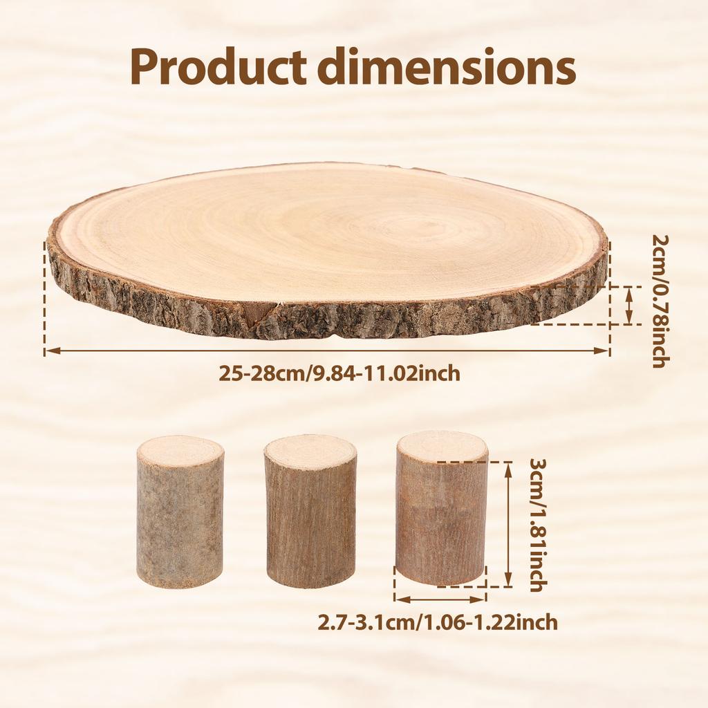 11-13 Inches Wood Display Stand Decorative Wedding Cake Holder Party Dessert Serving Tray Graden Plants Flowerpot Pedestal