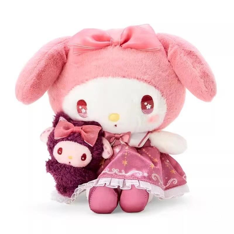 Lovely Magic Girl Hello Kitty Plush Toy Soft Pp Cotton Filled 20cm Collectible