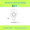 M3-M30 Blackened 65 Manganese Steel Multi-Tooth Inner Lock Washer (GB861.2)