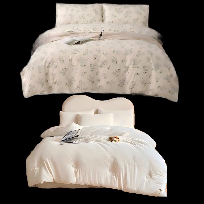 Fang Wang Antibacterial Silkworm Protein Quilt with Eco-Cotton Bedding Set