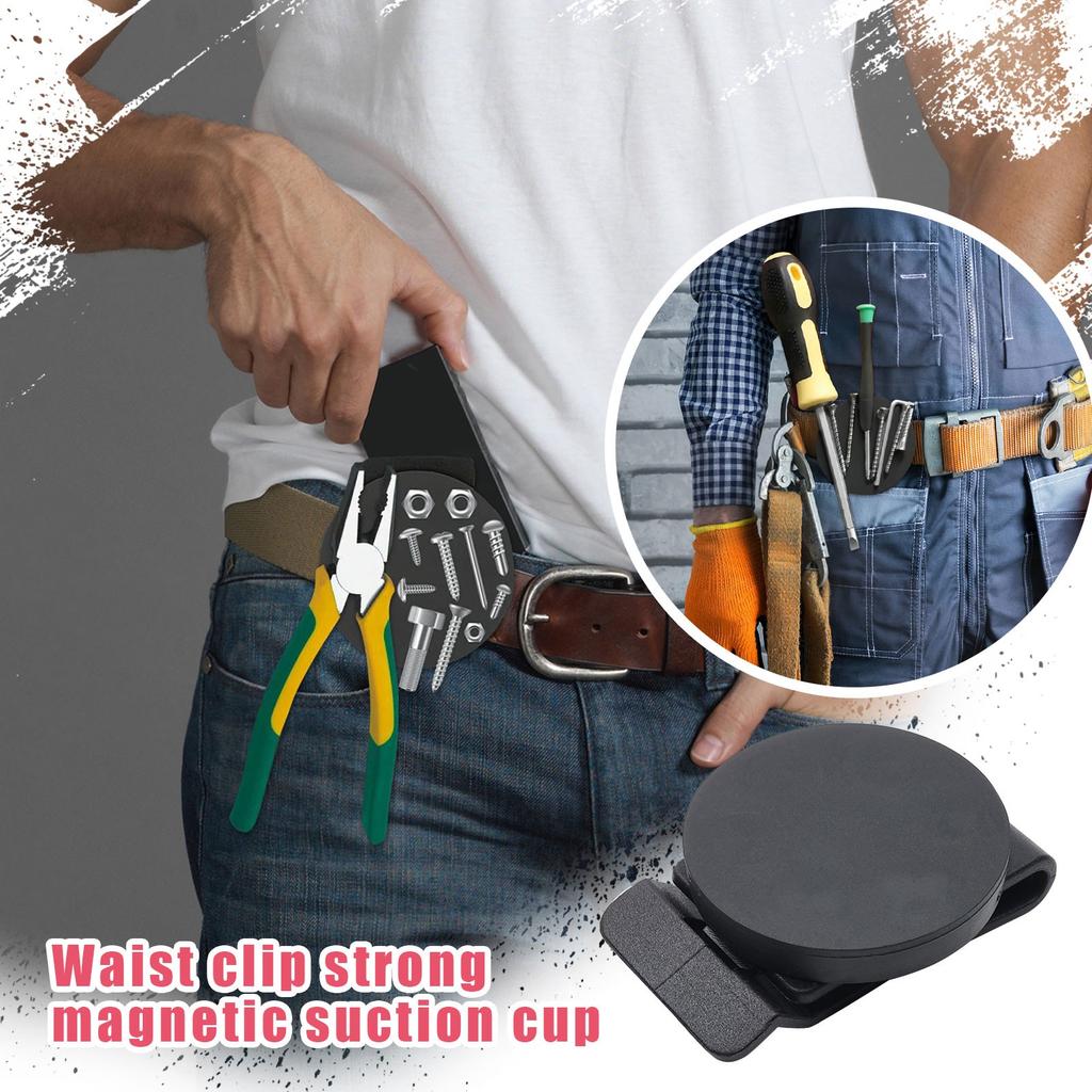 Gürtelclips Werkzeughalter Schwarz Magnet Gürtelorganizer für Schrauben Nägel Schraubendreher Schraubenschlüssel Metallwerkzeug