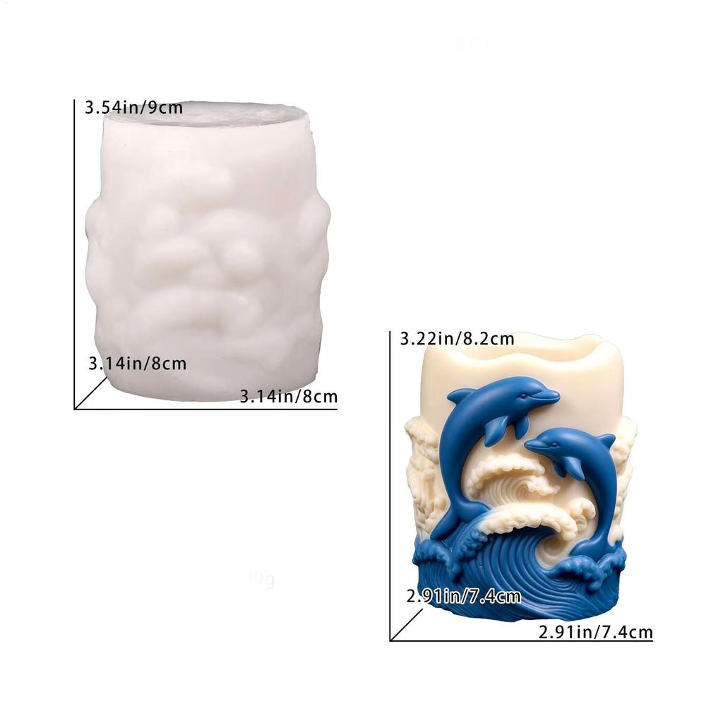 3d Diy Craft Dolphin Silicone Mold Reusable Cute 3d Soap Moulddolphin Craft Craft Gife Dolphin Silicone Mold For For Adults