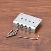 4 String Fixed Hardtail Bridge Vintage Bent Saddle Replacement Electric Guitar Bridge with Screws and Wrench Durable