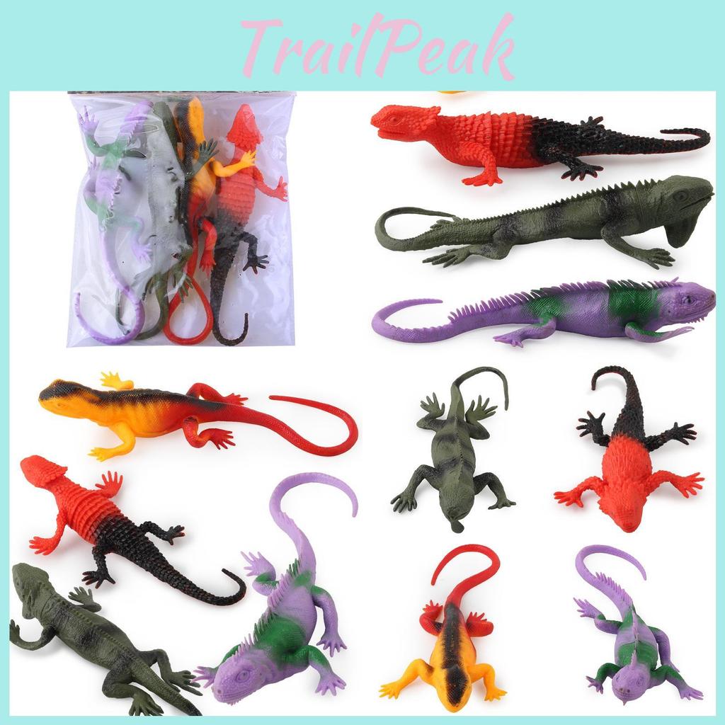Lifelike Pvc Chameleon Animal Model Toy For Children Featuring Press To Produce Sound