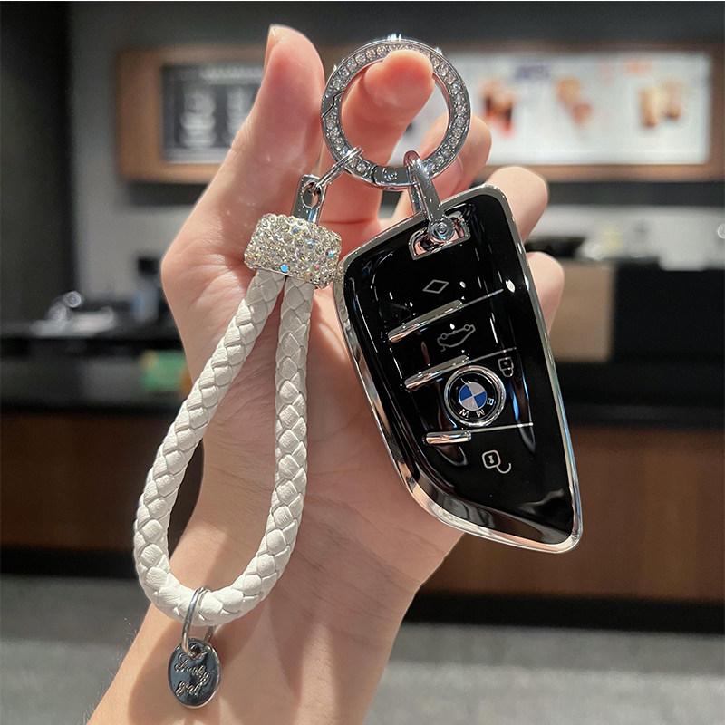 BBKC8 For BMW 1 3 5 7 Series X1 X3 X4 X5 F10 F15 F16 F20 F30 F18 F25 M3 M4 E34 Key Case Cover Alloy Shell Holder Keychain Accessories
