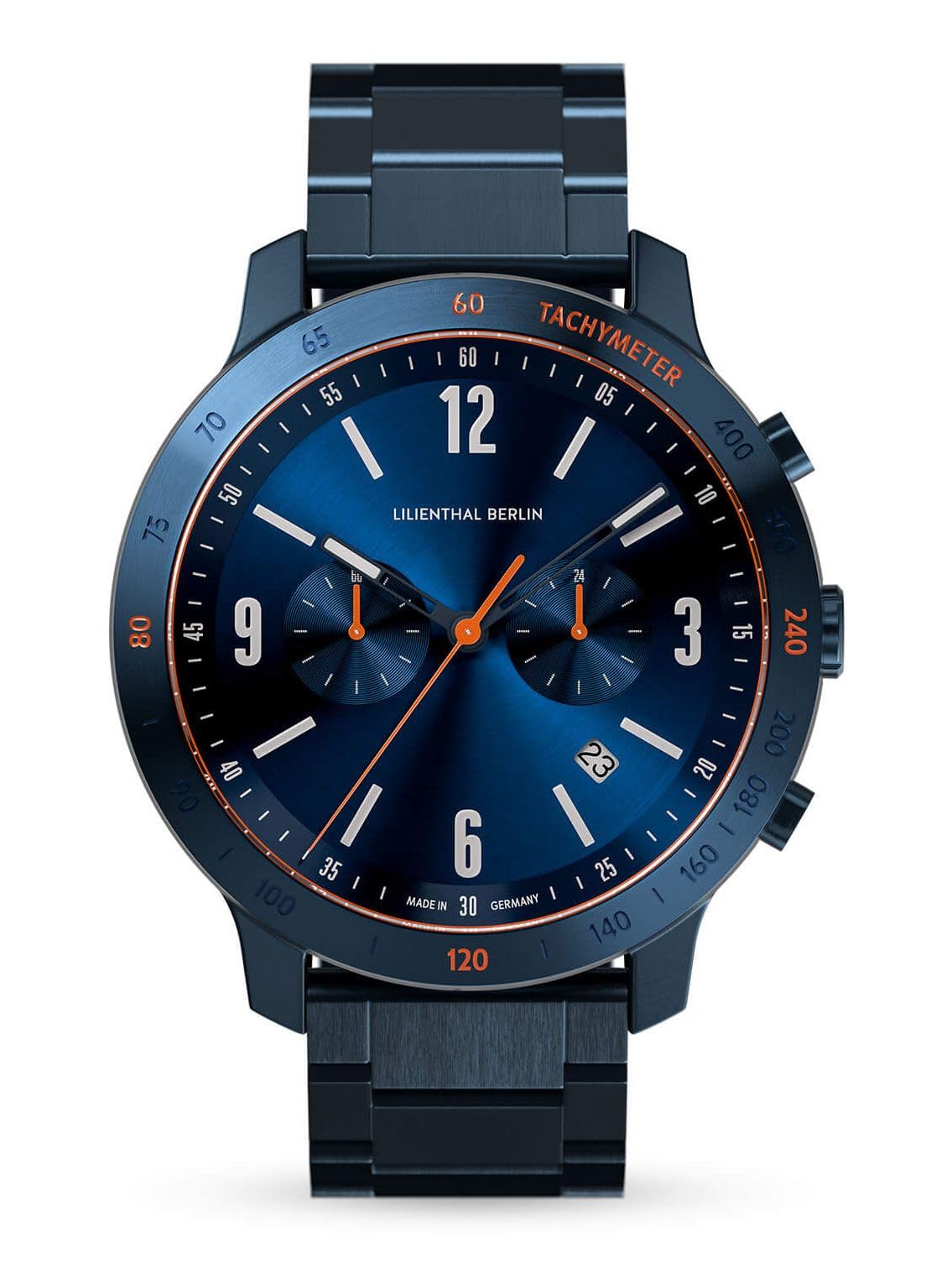 

Lilianthal Berlin Chronograph Watch with Date Made in Blue Men s Display, Germany, C02-003-B040EB, синій