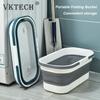 Foldable Mop Bucket Portable Wash Basin Dishpan for Bathroom Cleaning Kitchen Household Large Capacity Folding Bucket Space Sav