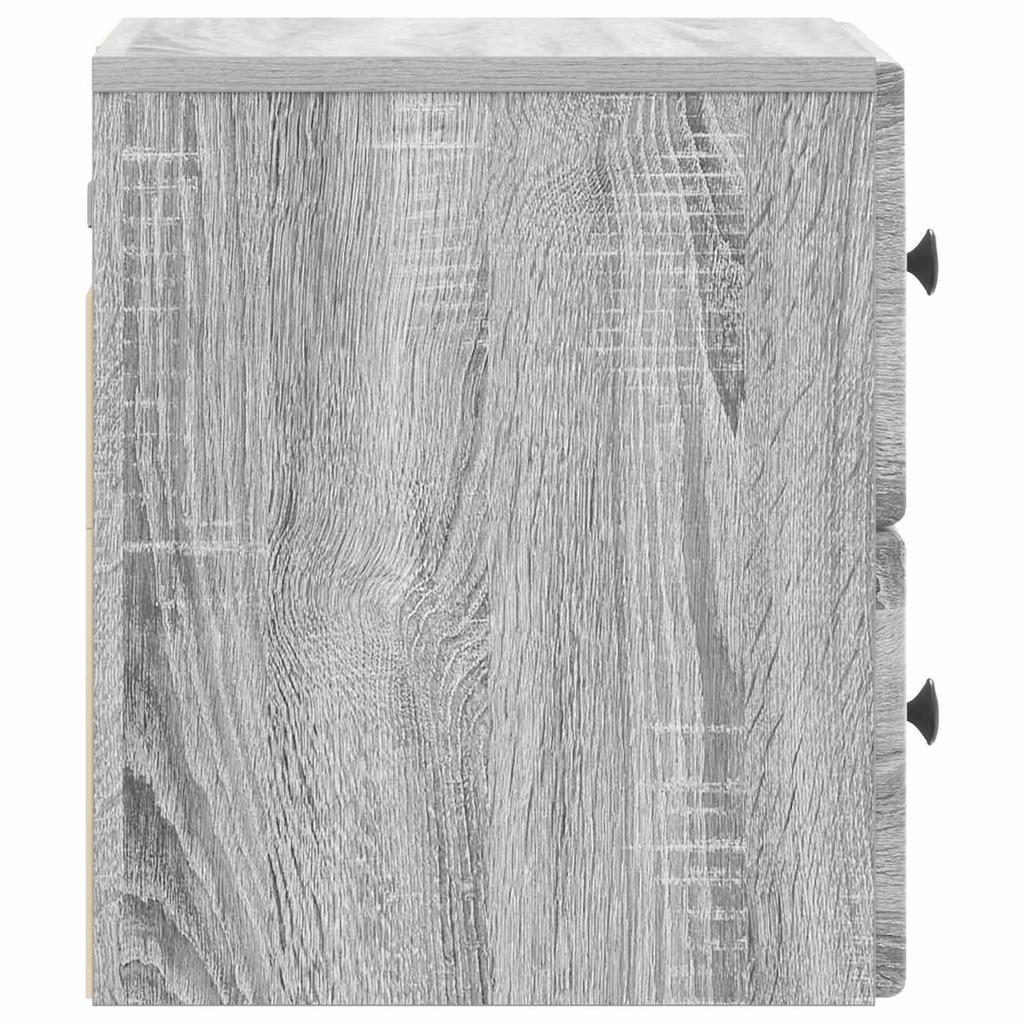 Wall Mounted Nightstand Grey Sonoma 34.5 x 33 x 40 cm