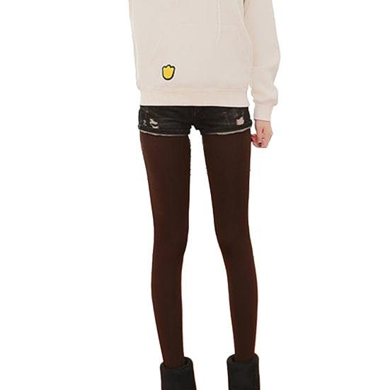 Women Leggings High Elasticity Velvet Lined Warm Pants Solid Color High Waist Leggings Tight