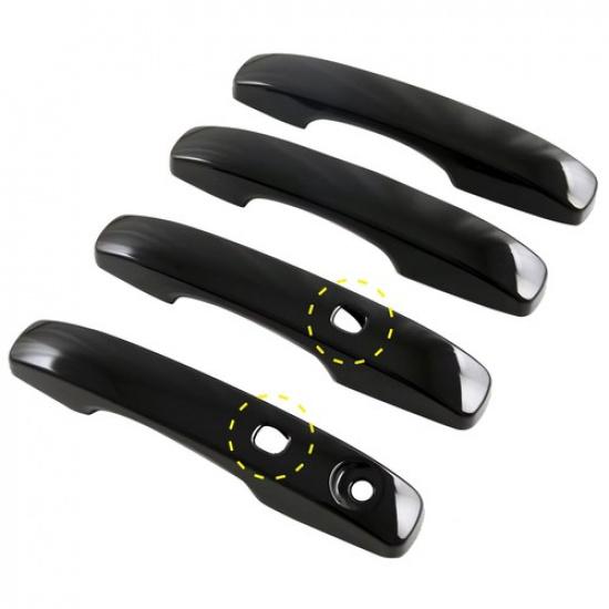 Glossy Black Side Exterior Door Handle Cover Trim For Ford Ranger 2023 2024 2025