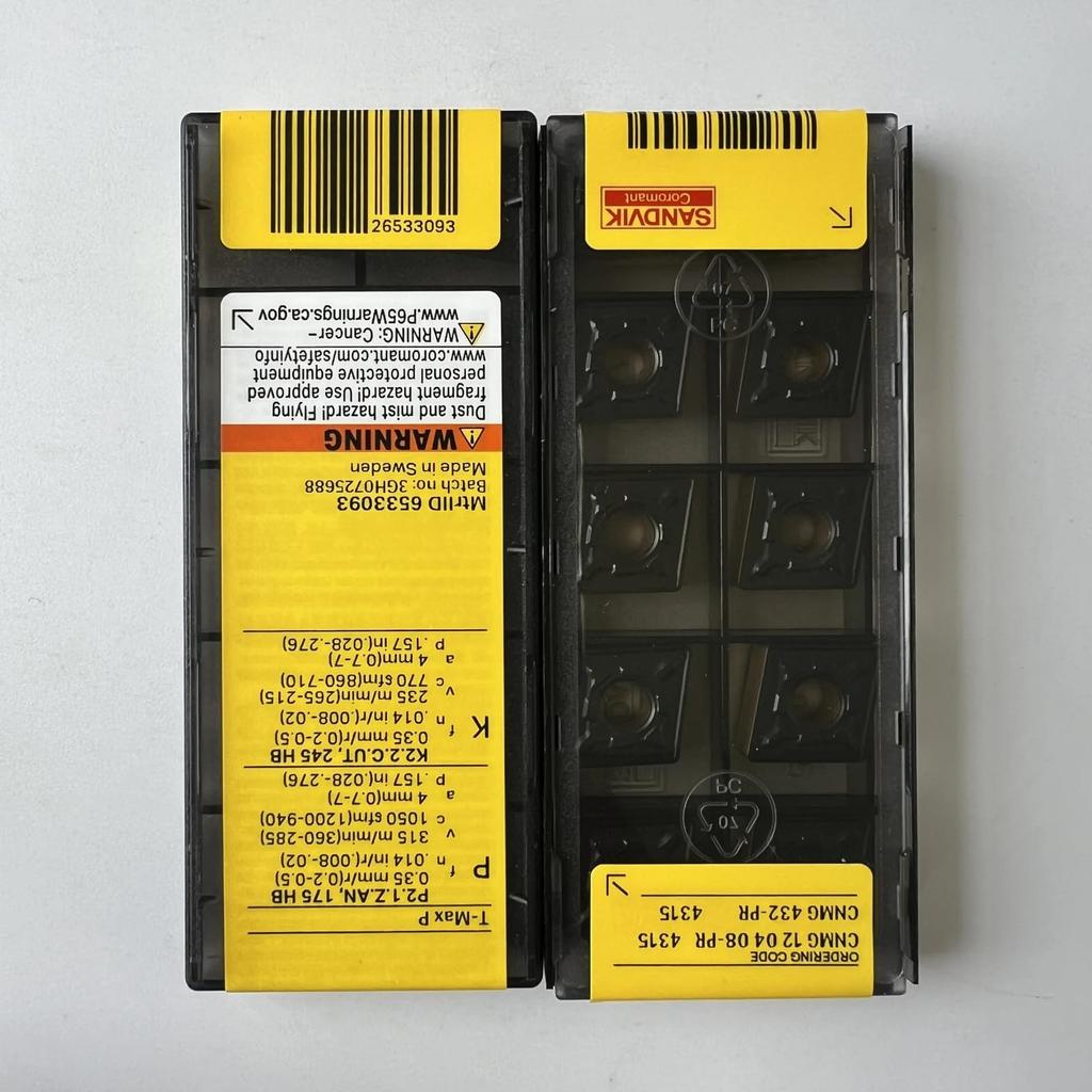 Original Sandvik / CNMG120408-PR 4315 /  CNC Lathe Carbide Blade 10 Pcs