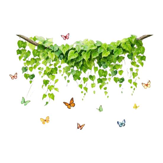 Fensteraufkleber Frühling Garten Design Doppelseitige Sichtbarkeit Elektrostatische Haftung Glasaufkleber Heim- und Geschäftsfensterdekoration