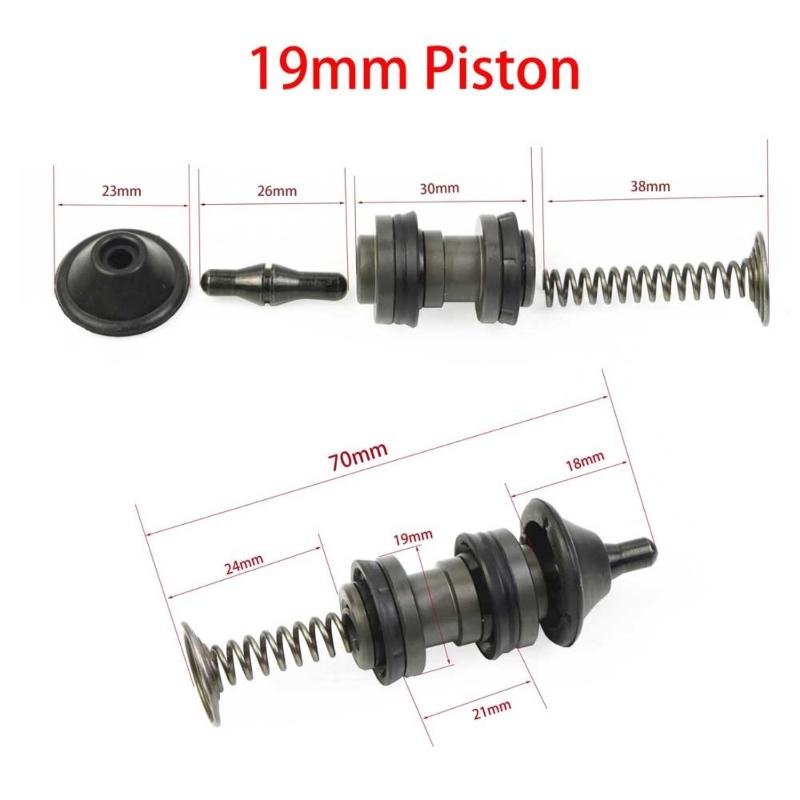 Motorcycle Brake Piston Plunger Repair Kit 17.5mm 19mm 19RCS Durable Wear-resistant for Master Cylinder Replacement Maintenance