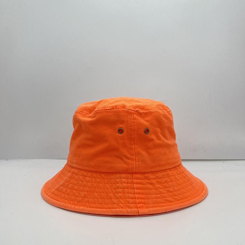 Fluorescent Green Bucket Hat Four Seasons Candy Color Personalized Street Dance Fashion Style Women's and Men's Fisherman Hat