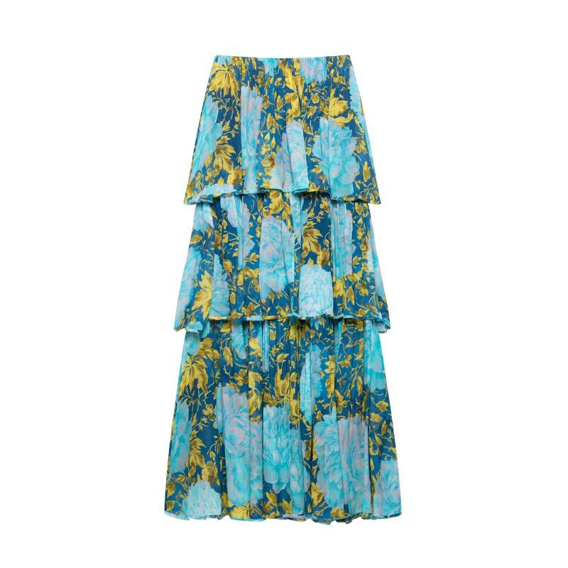 European & American 2025 Women s Printed French Tube Top Dress - Style 3001119 Small