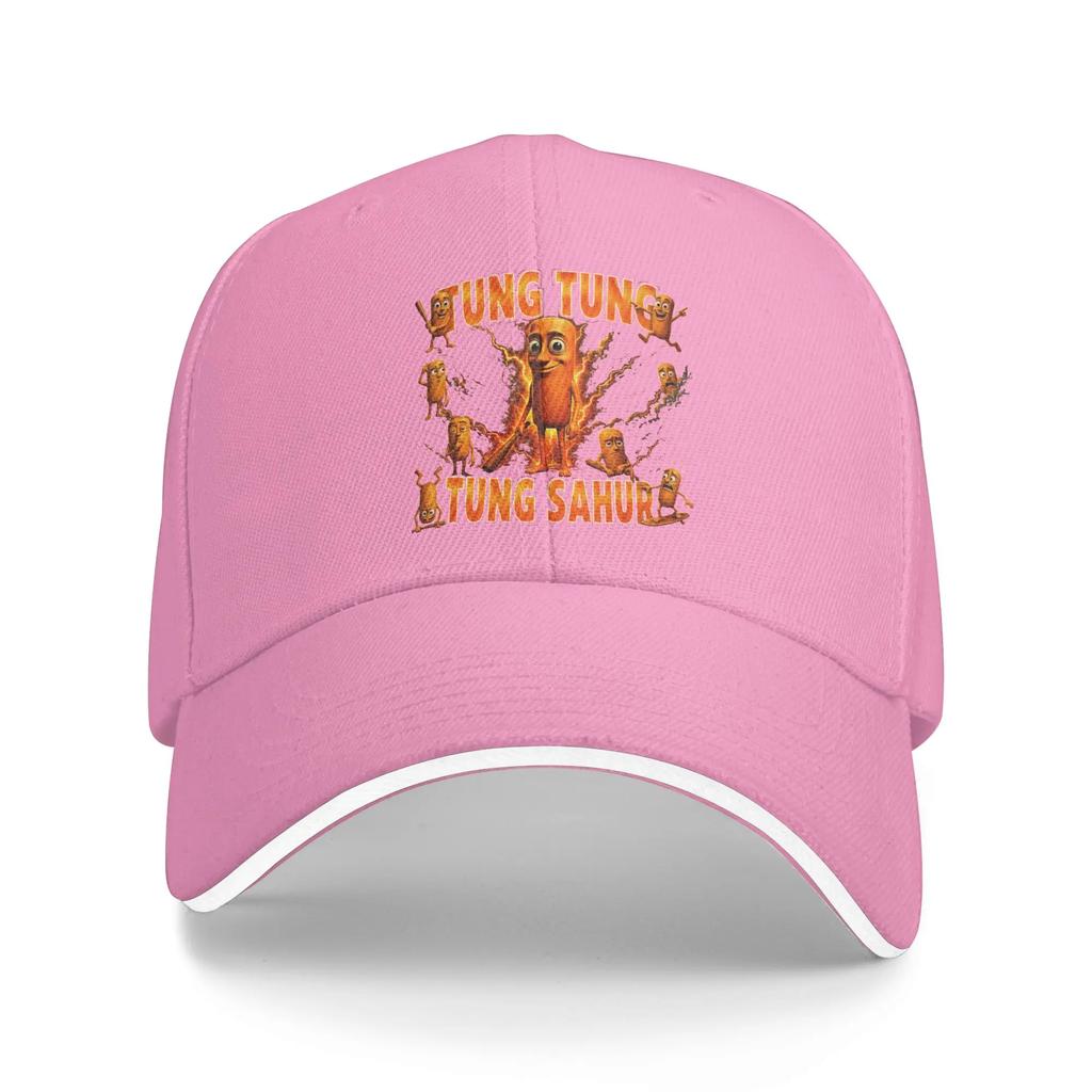 Funny Brainrot Meme Tung Tung Tung Sahur Casual Baseball Cap Outdoor Sport Trucker Hat Summer Sun Visor Unisex yk Snapback Cap