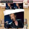 3D Print Fashion Johnny Hallyday Bedding Set Boys Girls Twin Queen Full Size Duvet Cover Pillowcase Bed Adult Bedroom