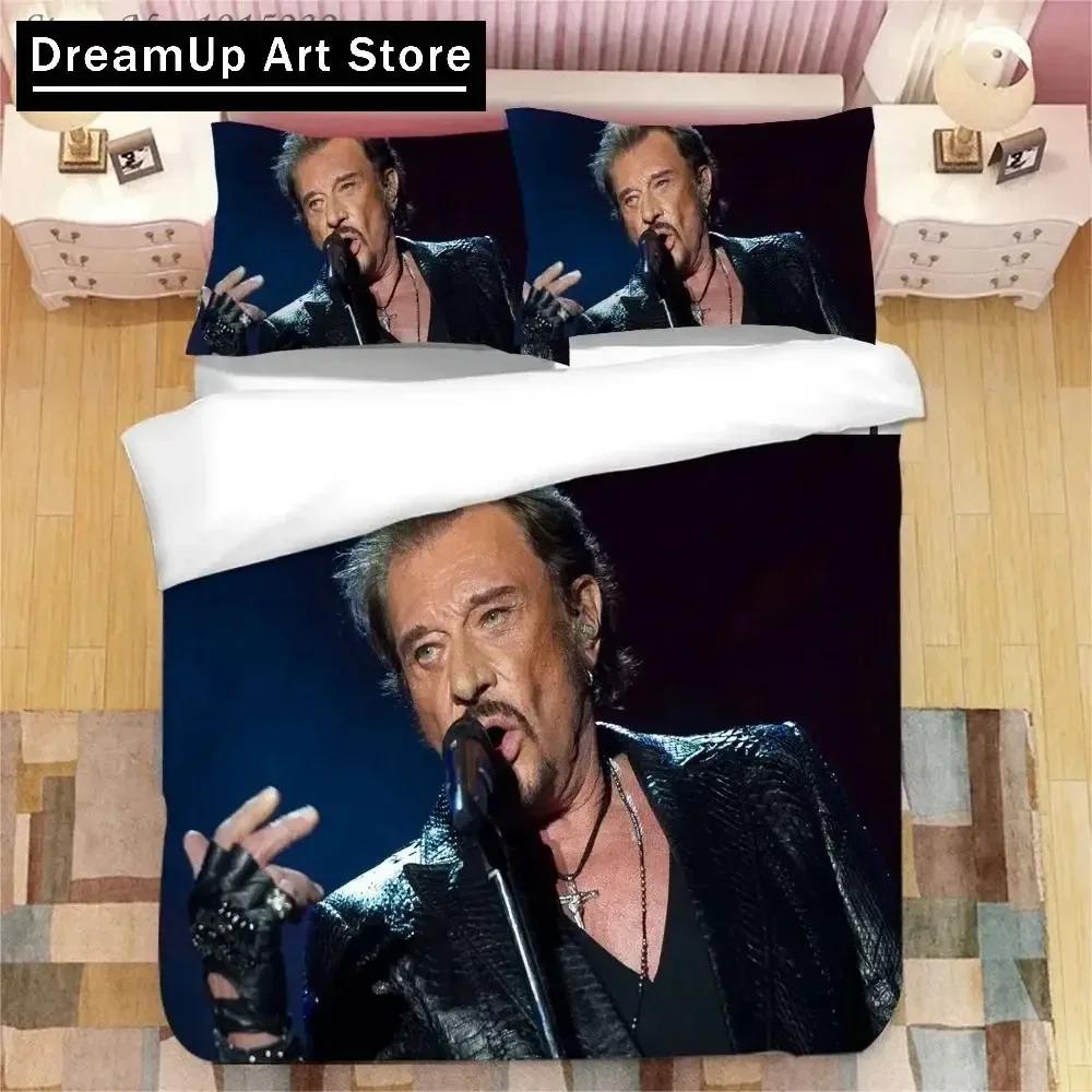 3D Print Fashion Johnny Hallyday Bedding Set Boys Girls Twin Queen Full Size Duvet Cover Pillowcase Bed Adult Bedroom