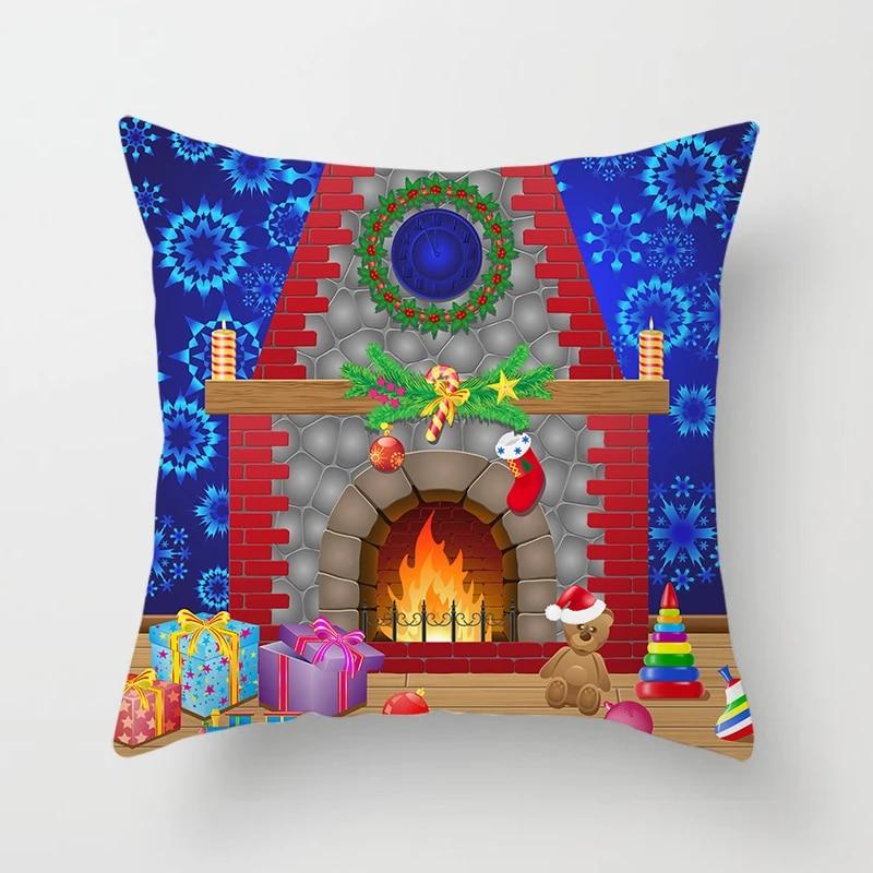 New Year and Christmas Decorative Pillowcases Home Living Room Sofa Cushion Covers Bedroom Room Decorative Pillowcases